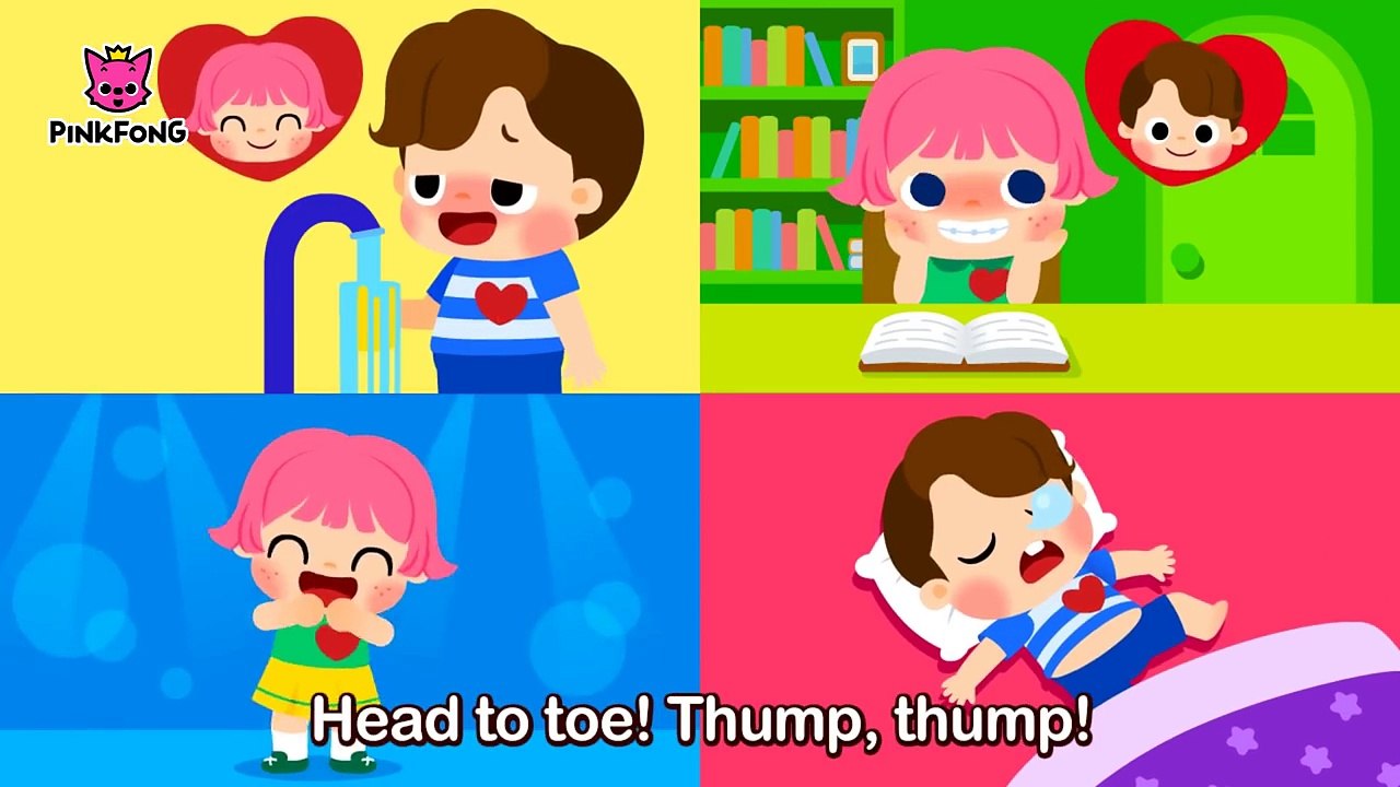 Heart Thump Thump, Heart Beat _ Body Parts Songs _ Pinkfong Songs for