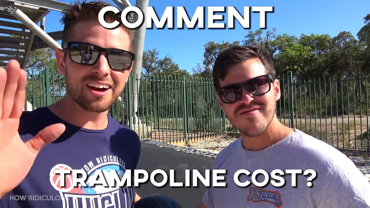 BOWLING BALL Vs. TRAMPOLINE from 45m! video Dailymotion