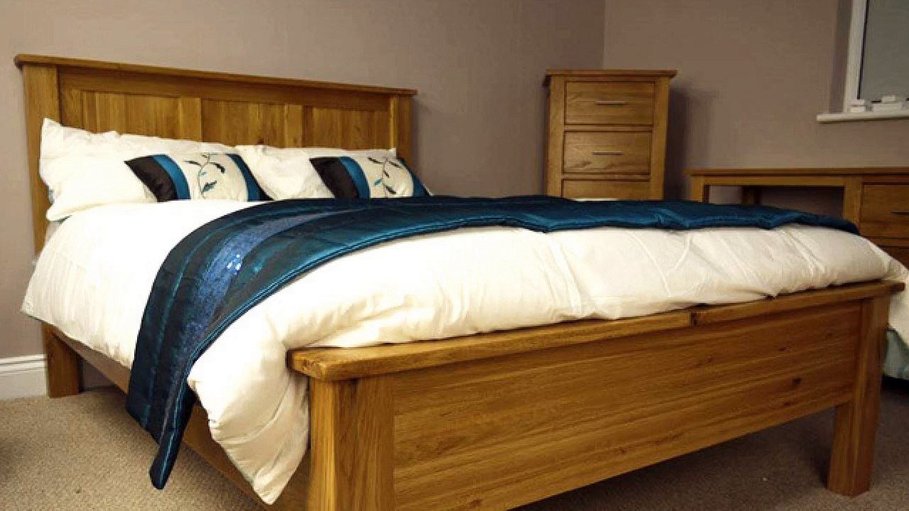 Oak Double Bed Frame with Storage Furniture Video Dailymotion