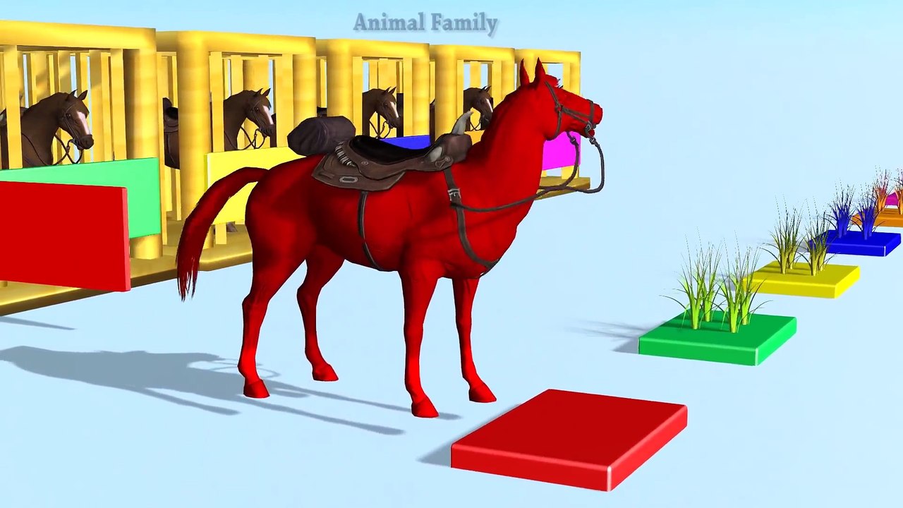 Learn Colors with Horse Horse Colorful Songs Learn Animals Nursery