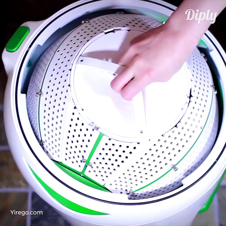 This portable washing machine uses zero electricity and can do a load