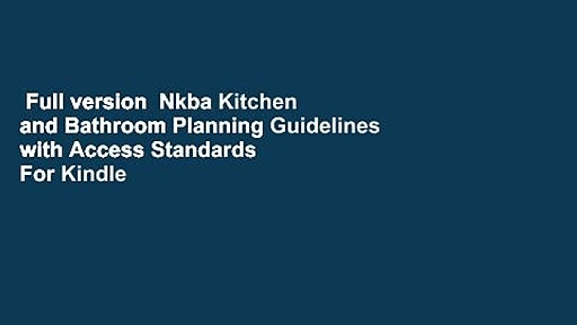 Nkba Kitchen And Bathroom Planning Guidelines With Access Standards Bathroom Poster
