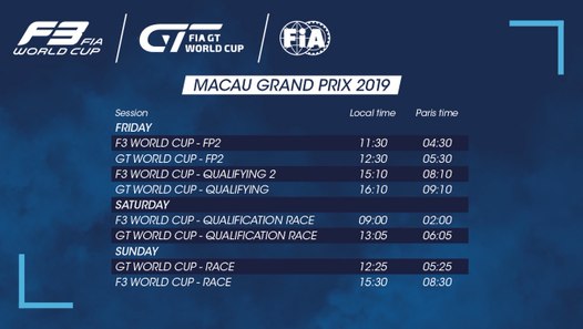 LIVE 2019 MACAU GRAND PRIX LIVE STREAM. video dailymotion