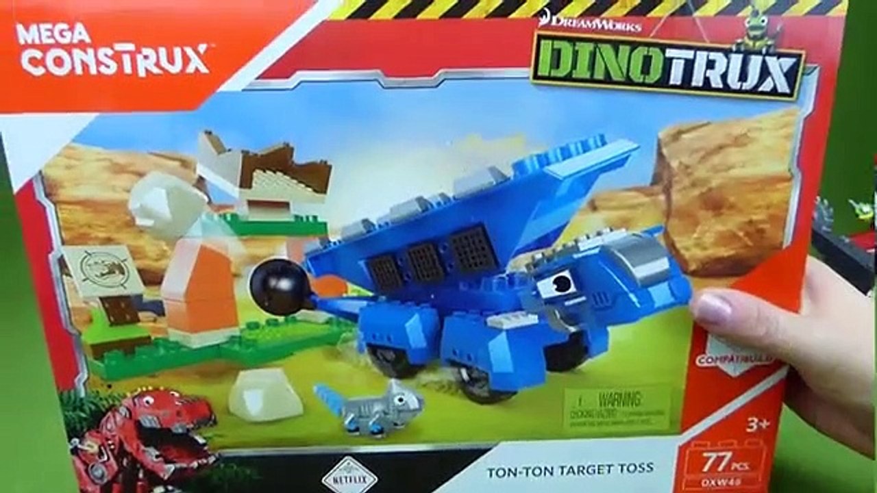 NEW Dinotrux Mega Bloks Toys Mega Construx Ton Ton Target Toss Ty Rux D