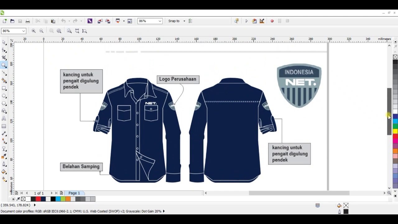 Template Desain Seragam PDH Net TV Video Dailymotion