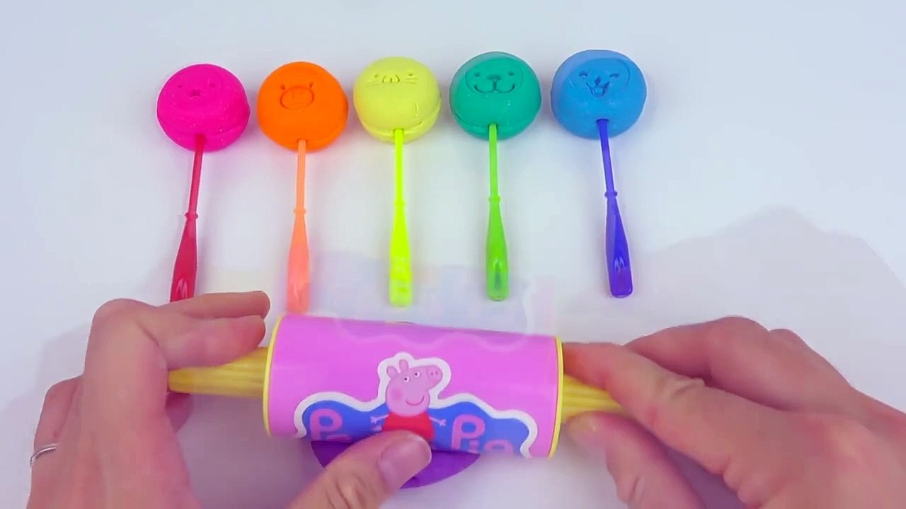Best Learning Colors Play Doh Lollipop with Hello Kitty Elephant Molds Fun for Toddlers