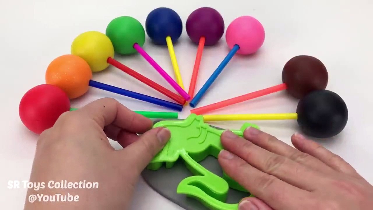 Play Doh Lollipops with Fruits & Vegetables Cookie Molds video