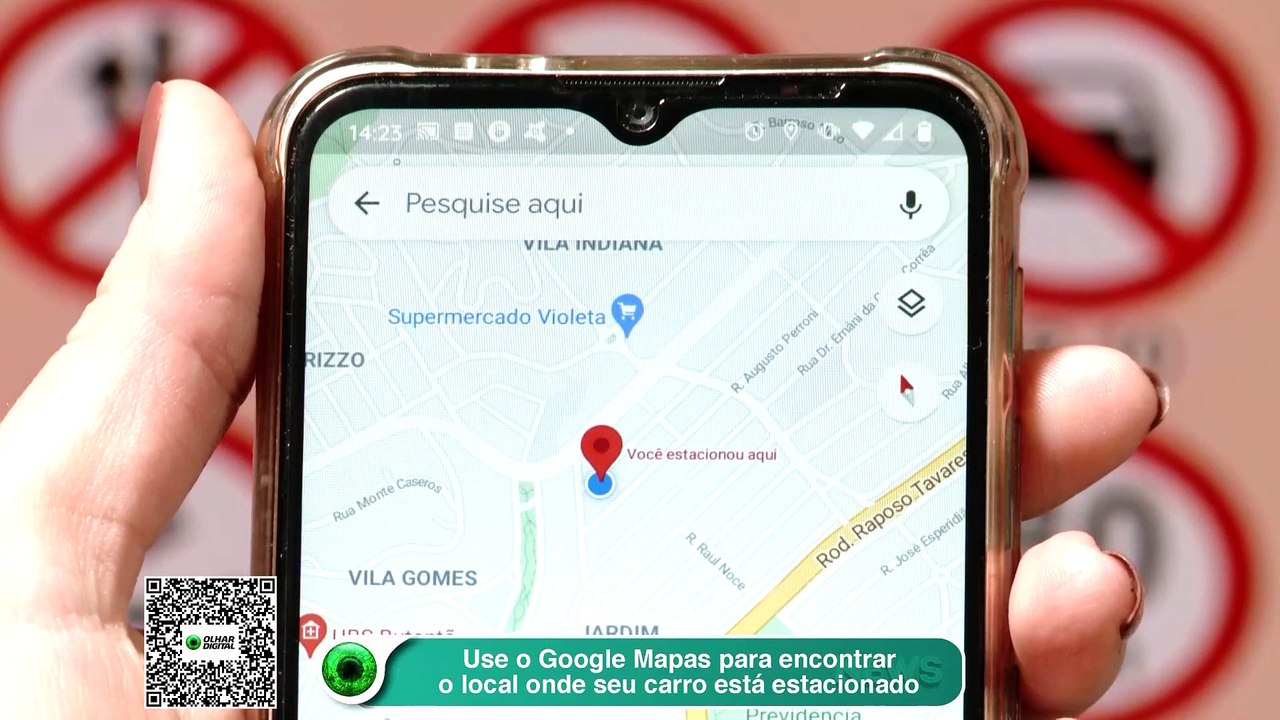 Use o Google Mapas para encontrar o local onde seu carro está