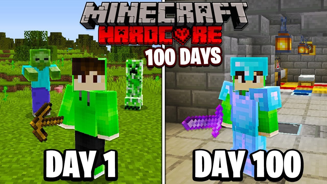 I Survived 100 Days in HARDCORE Minecraft... video Dailymotion