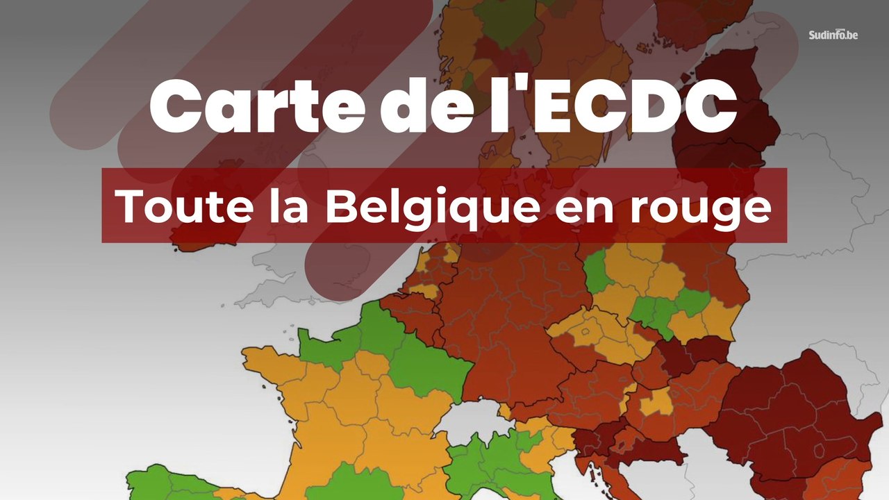 Pain Points Carte de l'ECDC toute la Belgique en rouge Vidéo Dailymotion