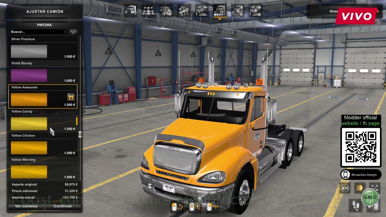 Freightliner Columbia Benavides Design, Ingame build by Old School
