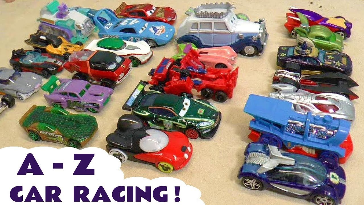 Toy Car Alphabet A Z Racing with Pixar Cars 3 Lightning McQueen