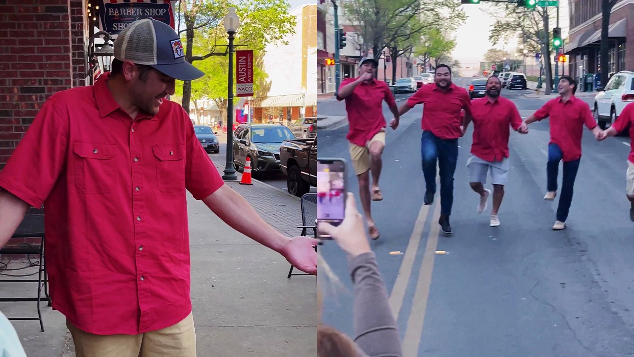 'Five wives pull off hilarious matching shirt prank on their spouses