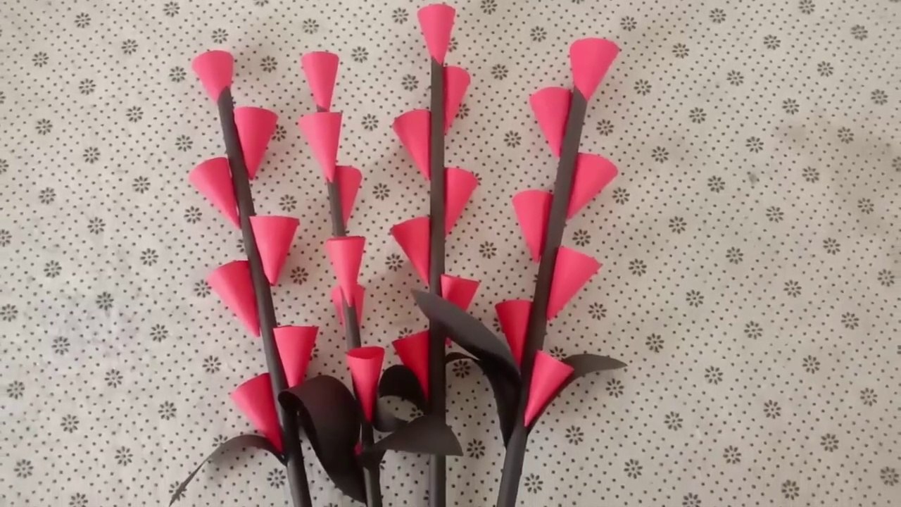 How to Make Easy Paper Cone Flower video Dailymotion