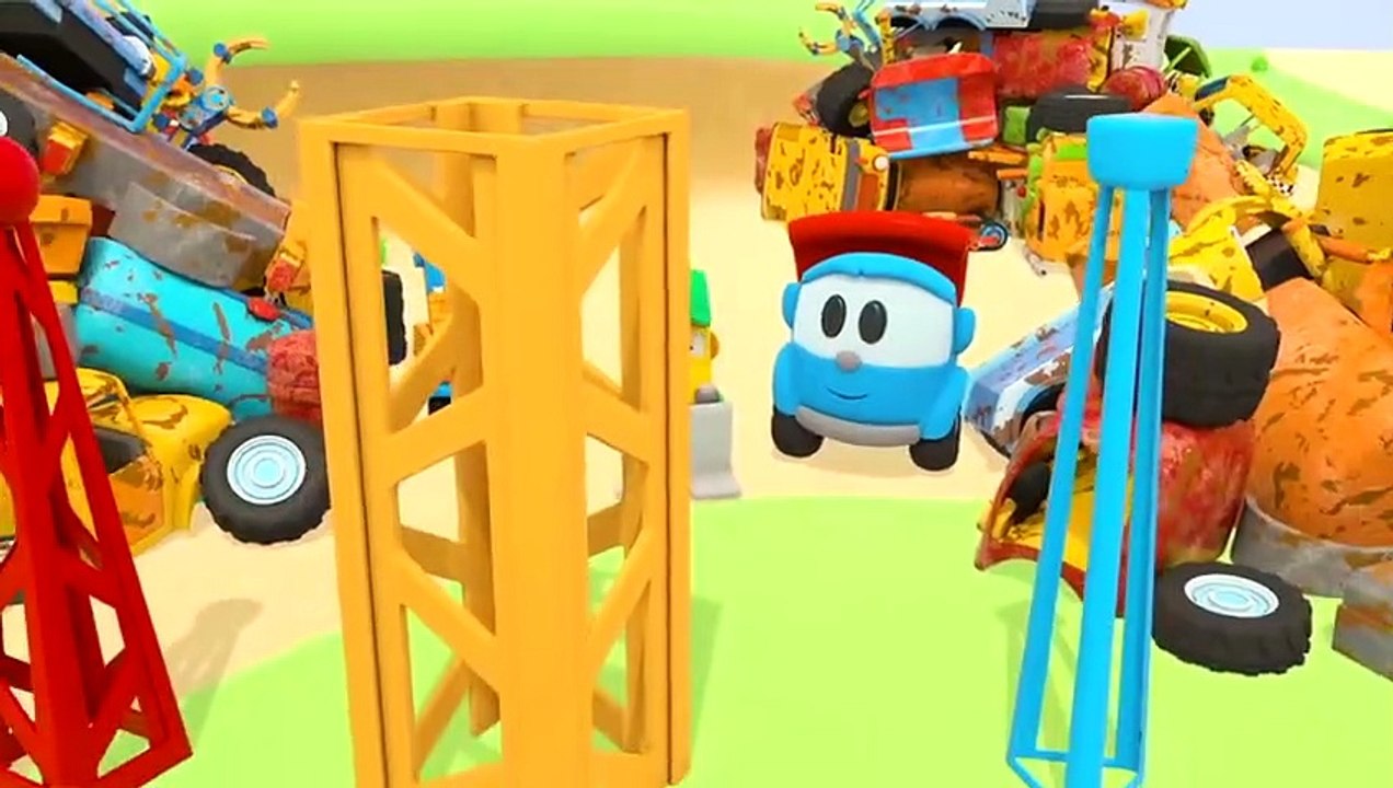 Leo the truck cartoon. A new house for Lea the truck. Car cartoons for