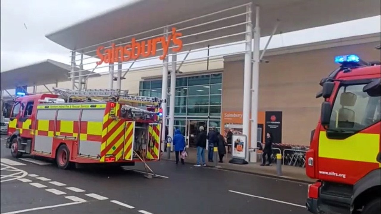 Firefighters attend Sainsbury's after fire alarm sounds and tannoy asks