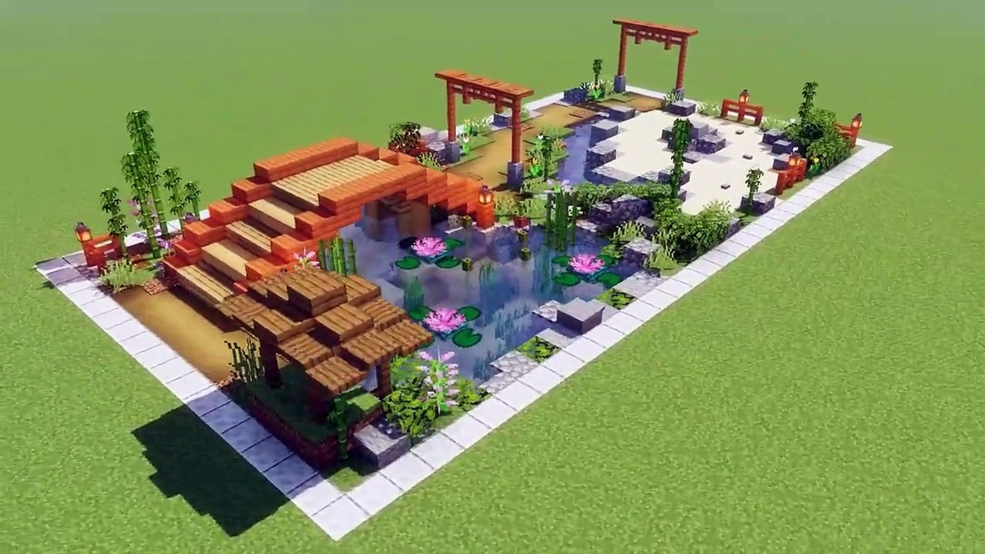 Minecraft Oriental Garden Bridge