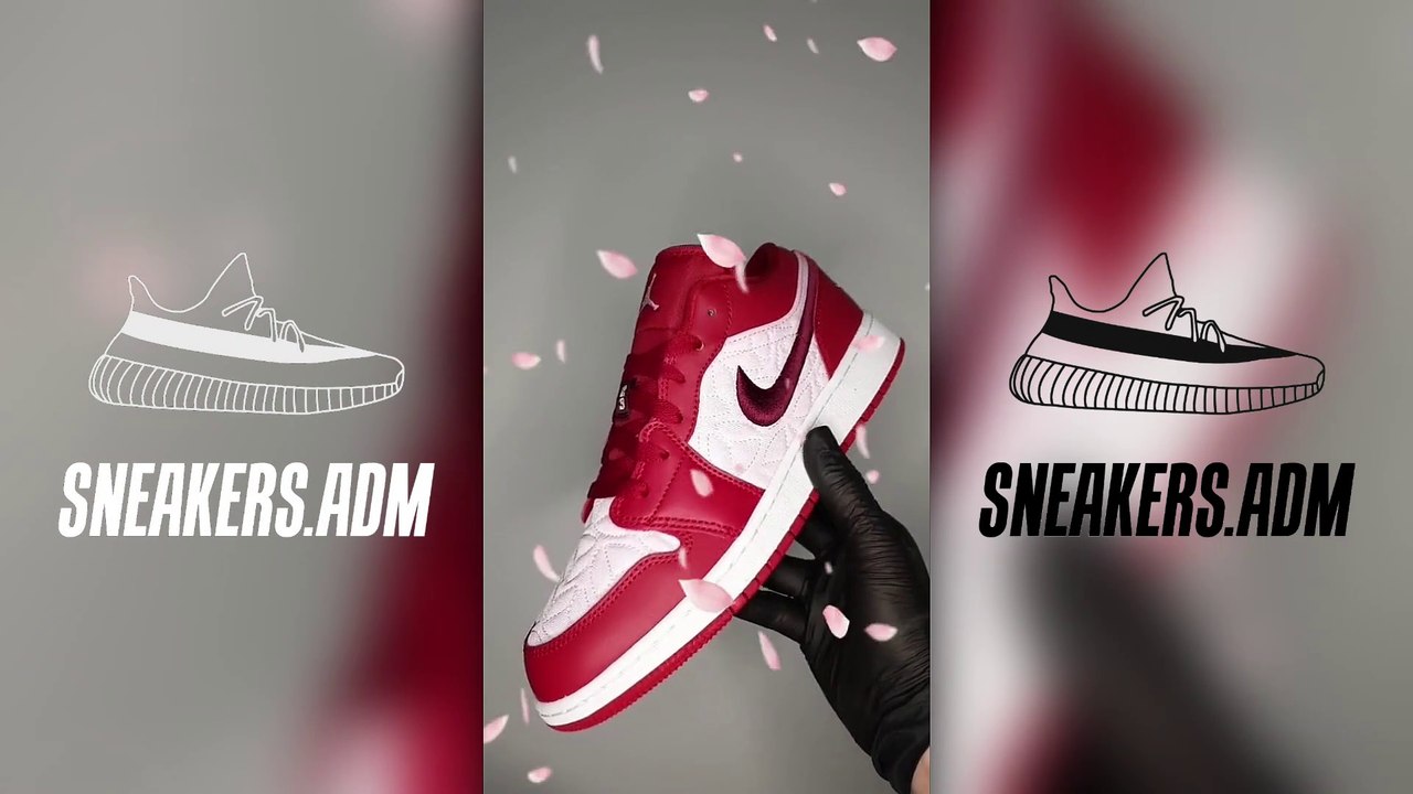 Nike Air Jordan 1 Low SE Red Quilt (GS) DB3621600 SneakersADM