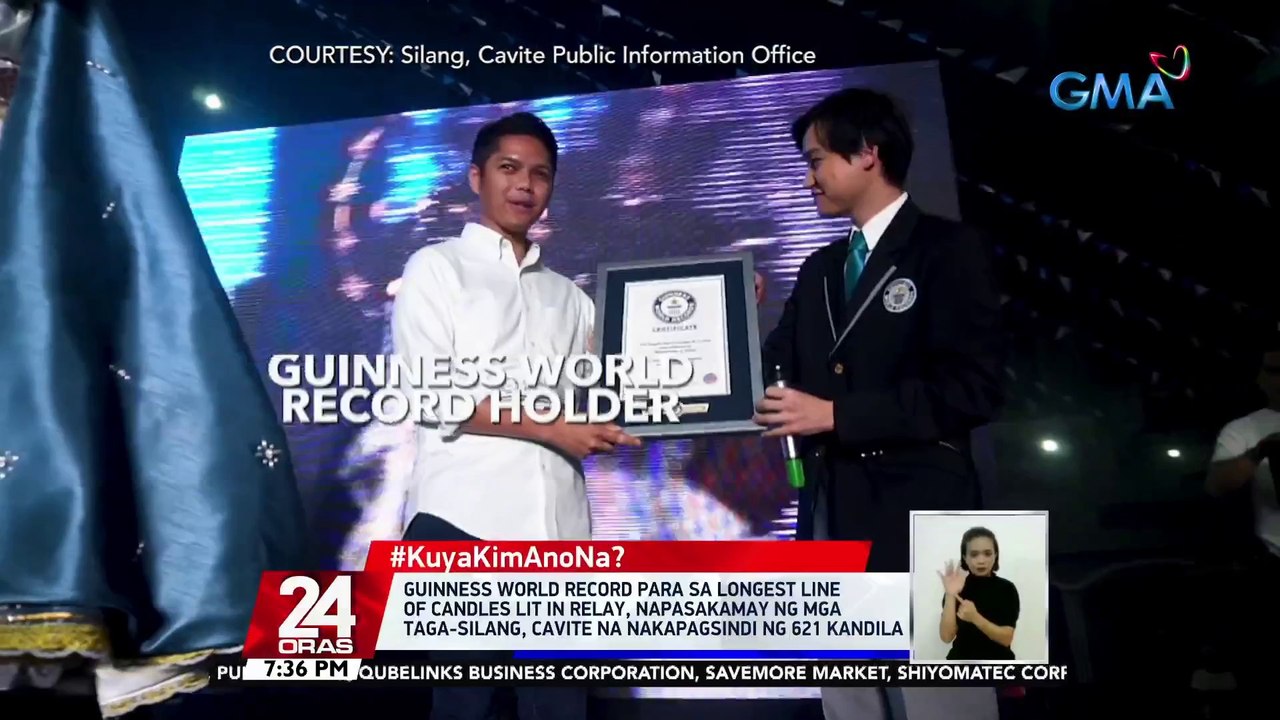 Guinness World Record para sa "Longest line of candles lit in relay