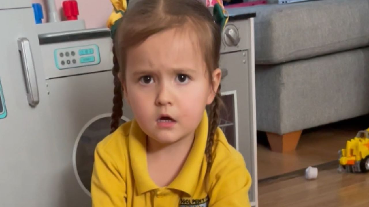 *Hilarious Poop Prank* Cute toddler is shocked after her mother pulls a