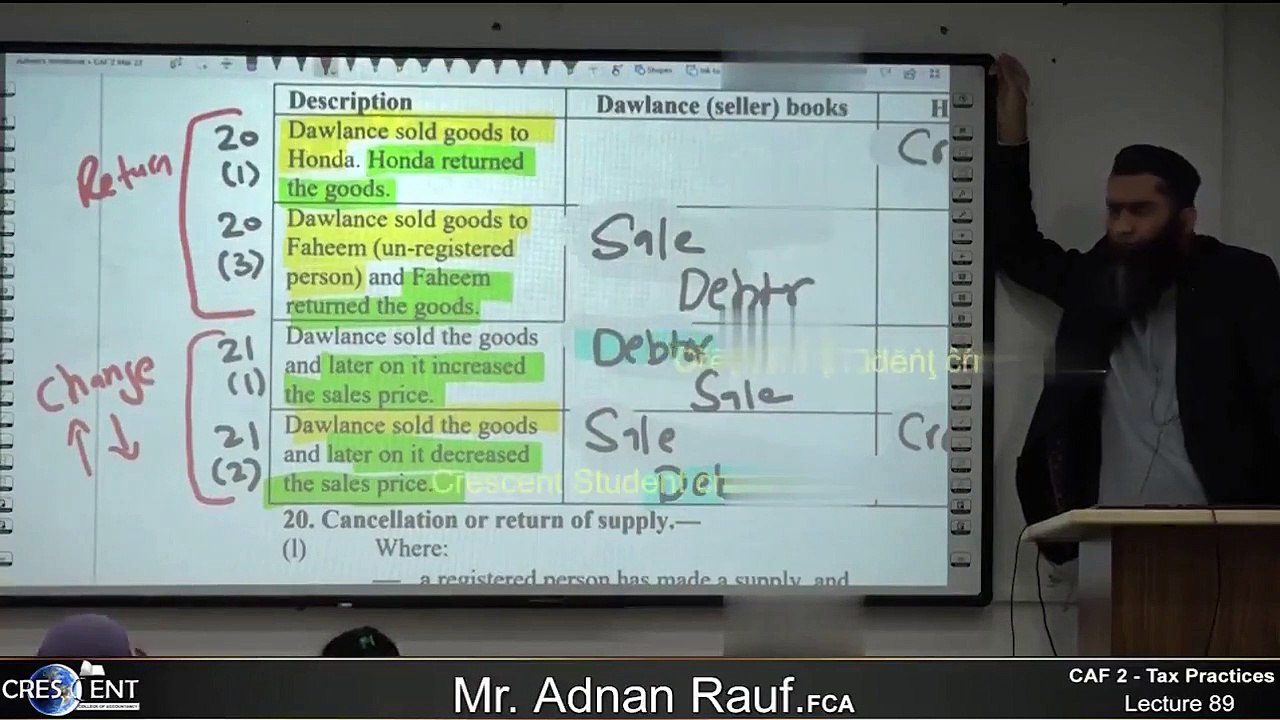 CAF2 Lecture 89 Tax sir Adnan Rauf 2023 video Dailymotion