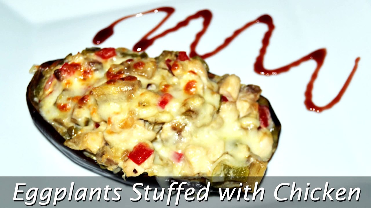 Eggplants Stuffed with Chicken Easy OvenBaked Stuffed Eggplants