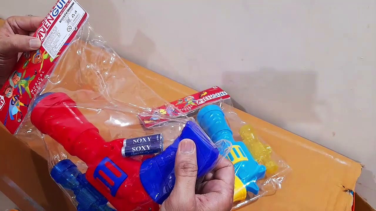 Unboxing and Review of Musical Toy Gun for Kids with Flashing Light
