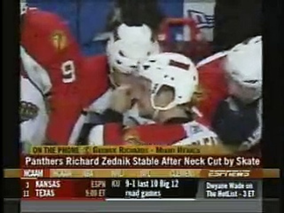 RICHARD ZEDNIK CUT NECK ESPN REPORT Vídeo Dailymotion