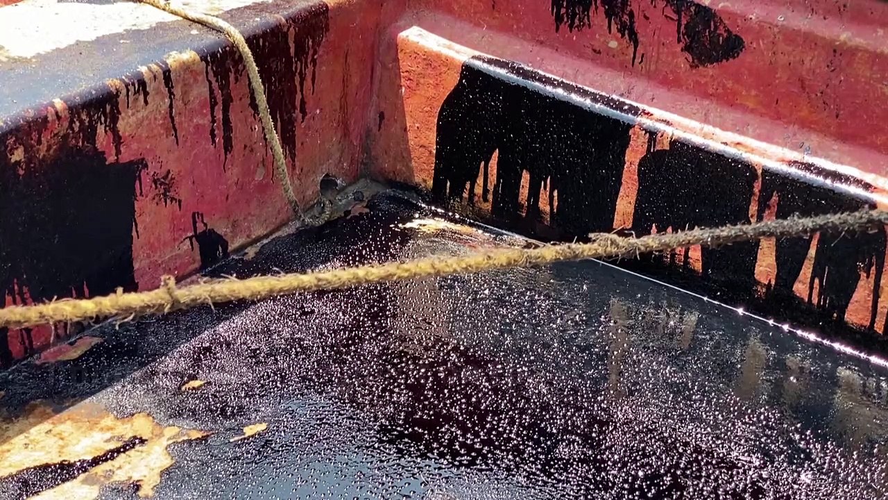 Fishermen clean up oil spill on Venezuela beach video Dailymotion