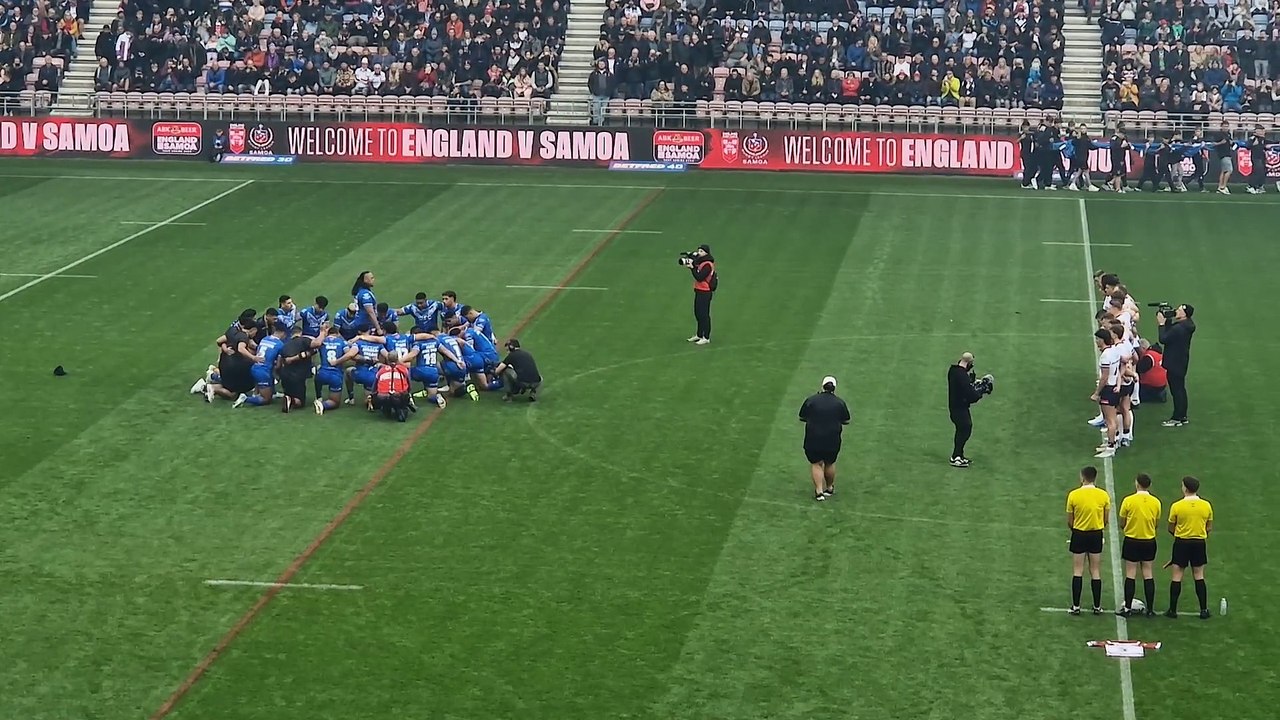 Samoa RL team's Sivi Tau v England video Dailymotion