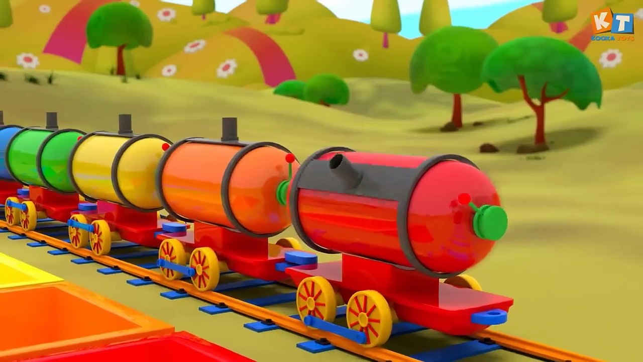Color Train Wheels on the Train Baby Nursery Rhymes_HD