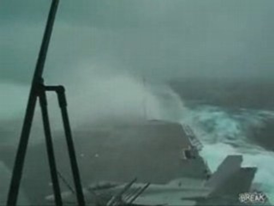 Giant Waves on Aircraft Carrier video Dailymotion