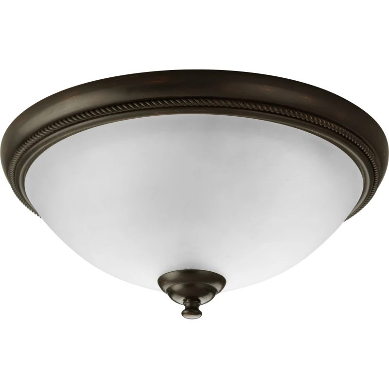 Progress Lighting P347909 Brushed Nickel Pavilion 2 Light Flush Mount