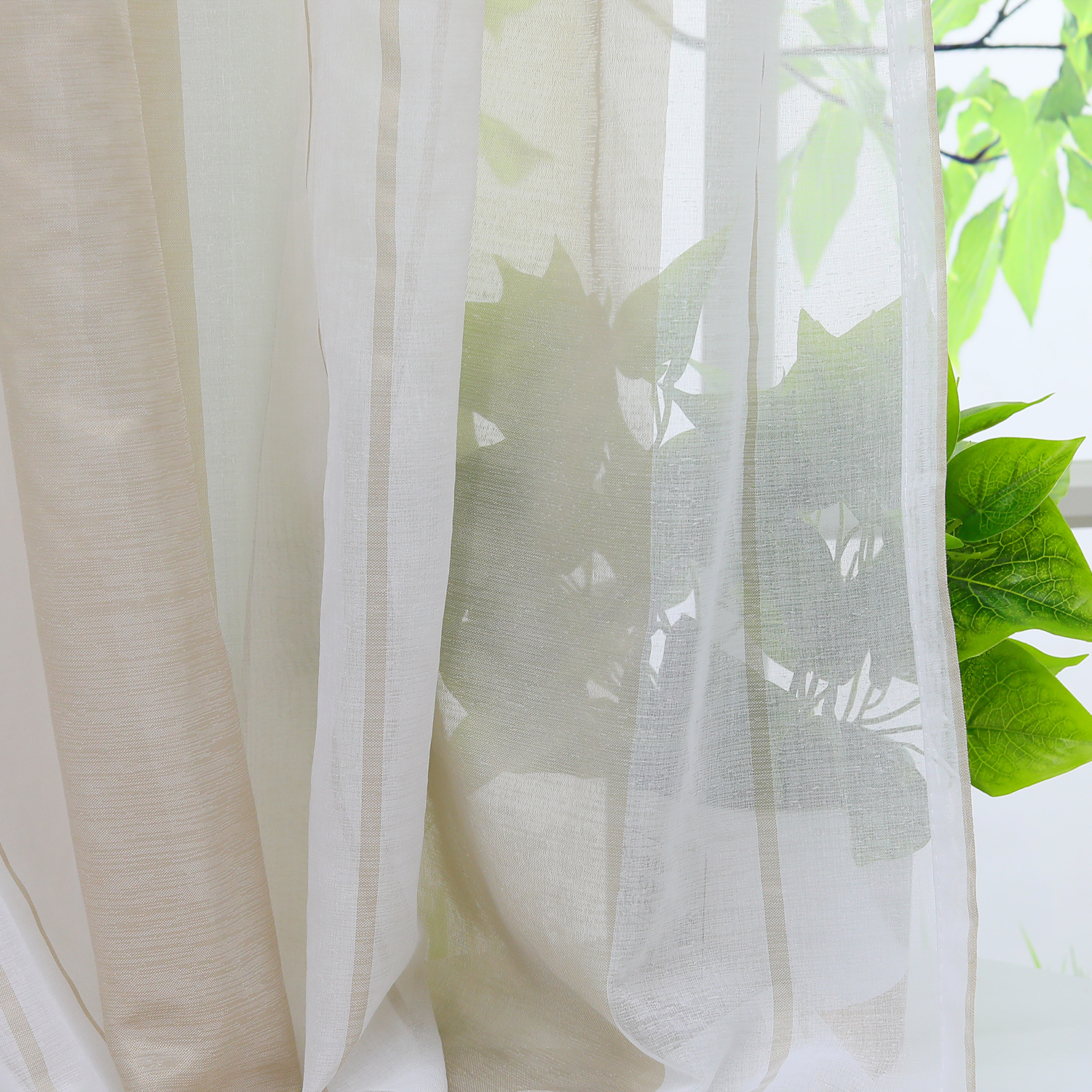 Gardinen mit Ösen 2 STÜCK Vorhänge Wohnzimmer Ösenschal Transparent