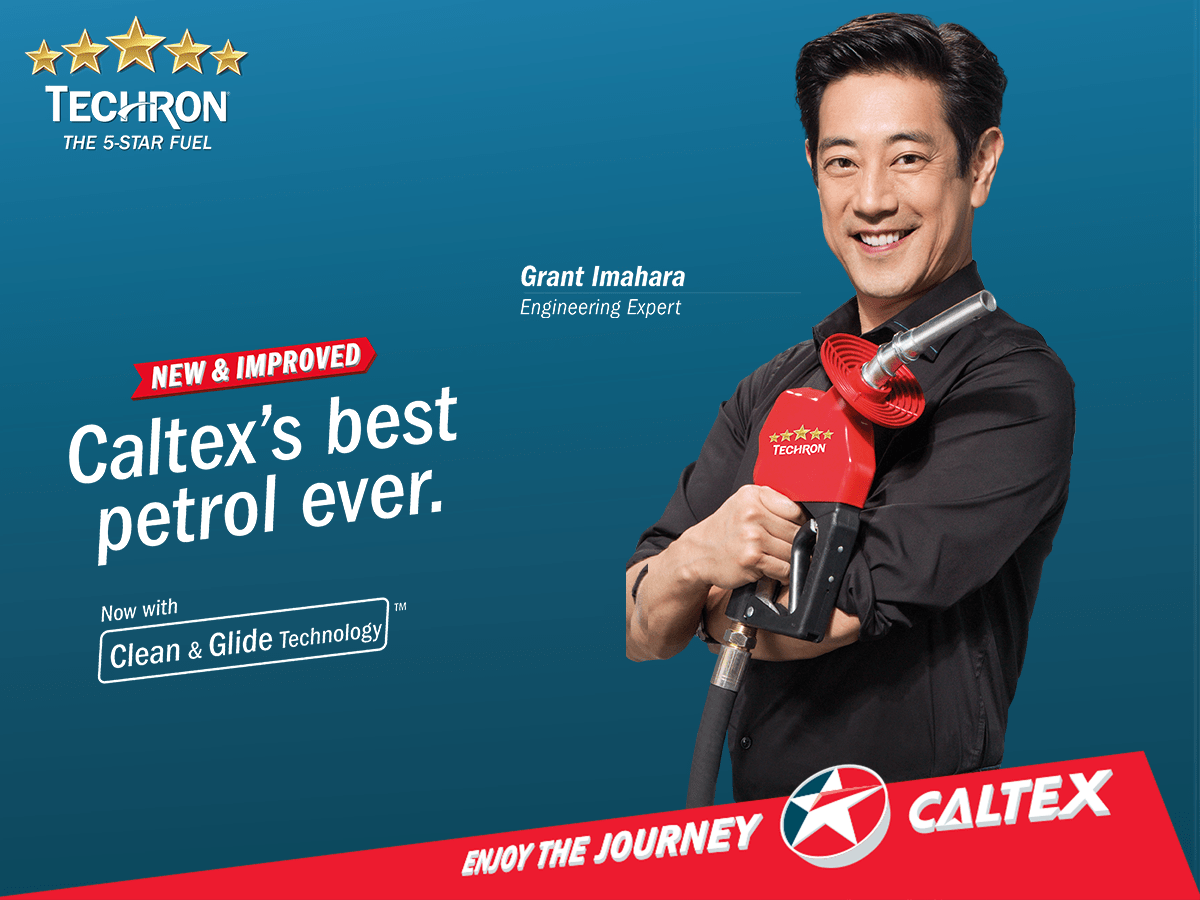 New Caltex with Techron RON 95 and 97 now with new Clean and Glide