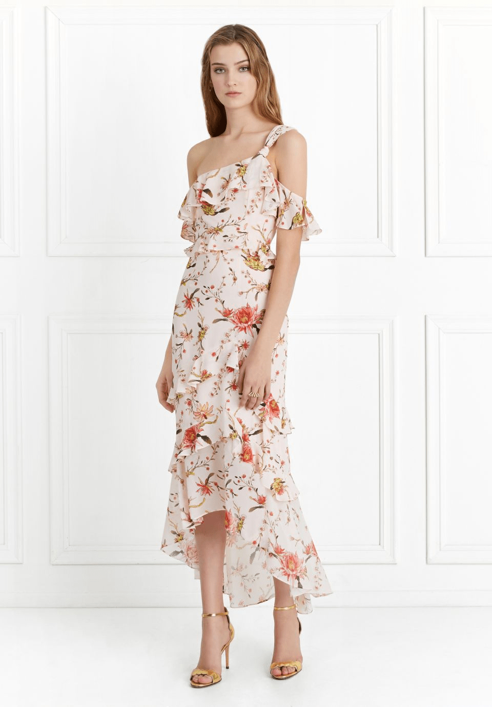 Rachel Zoe + Jillian Cactus Flower Printed Midi Dress