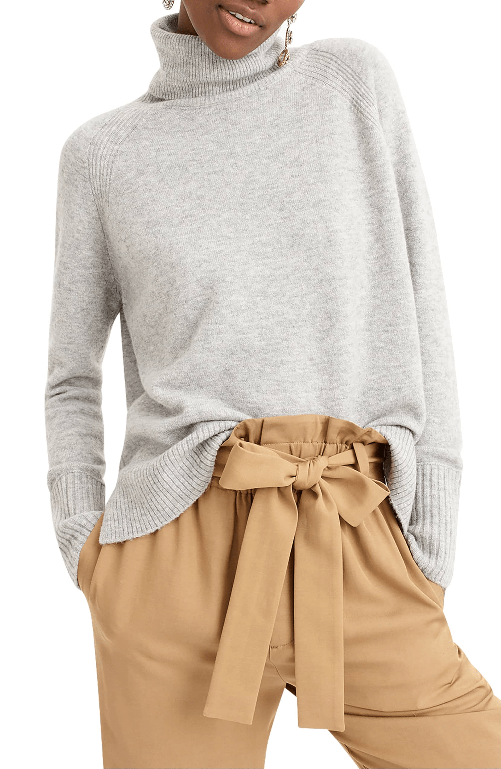 J.Crew + Side Slit Supersoft Turtleneck Sweater