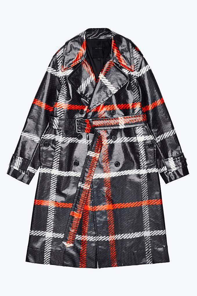 Marc Jacobs + Plaid Belted Trench