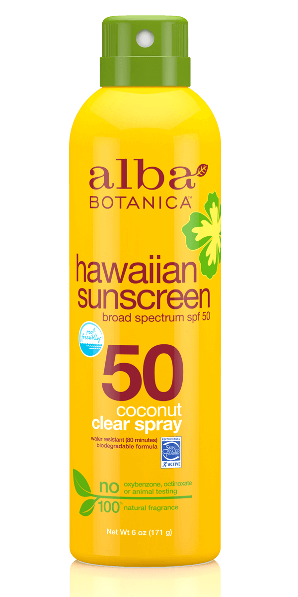 Alba Botanica + Hawaiian Sunscreen Coconut Clear Spray SPF 50
