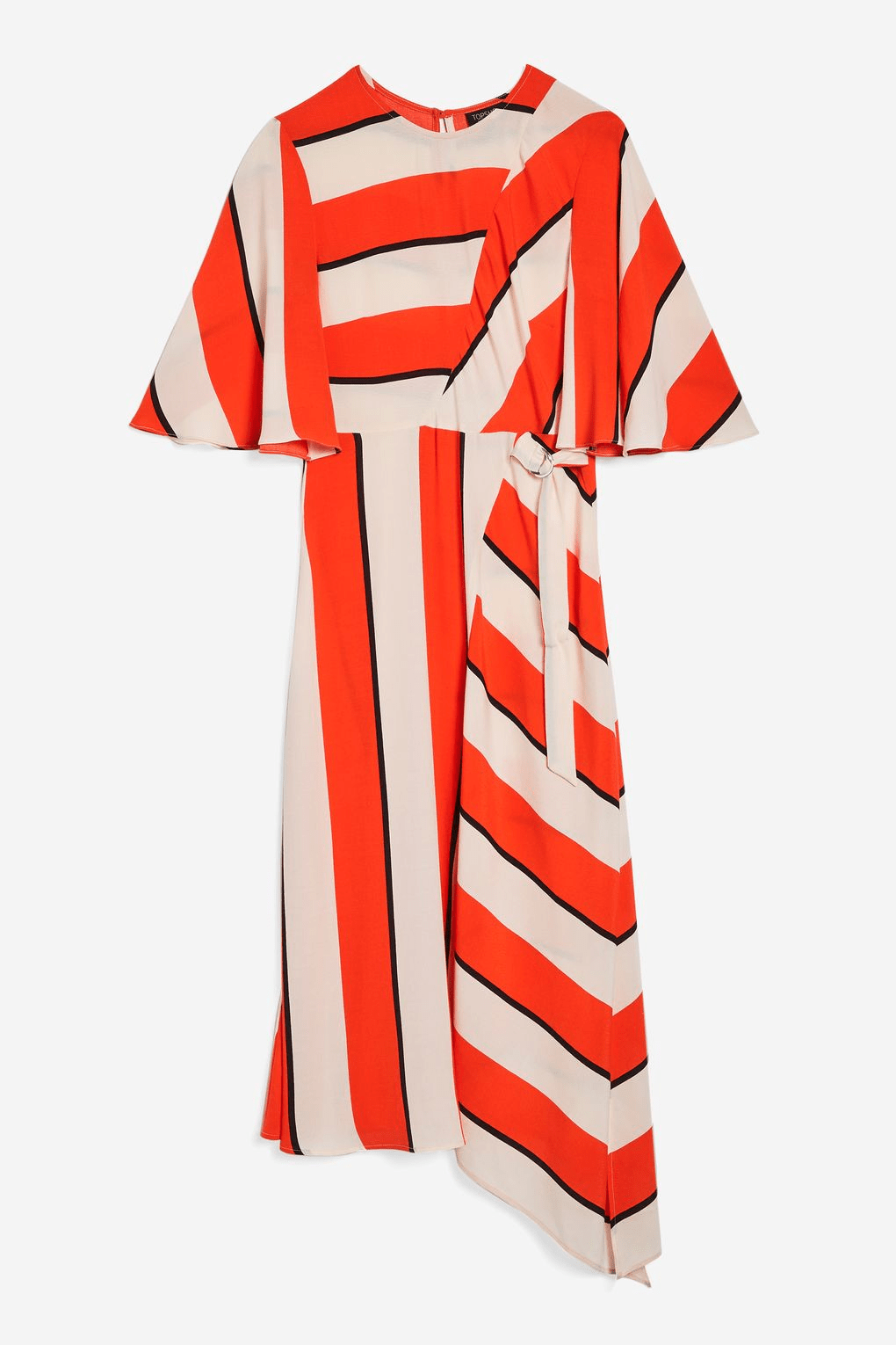 + Diagonal Stripe Midi Dress