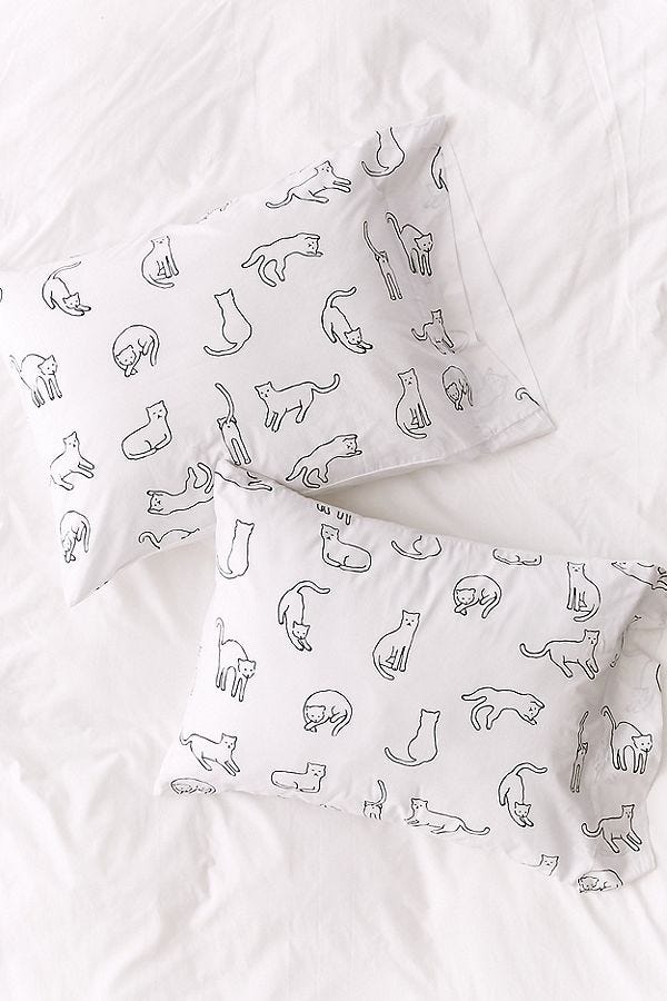 Urban Outfitters + Cat Nap Pillowcase Set