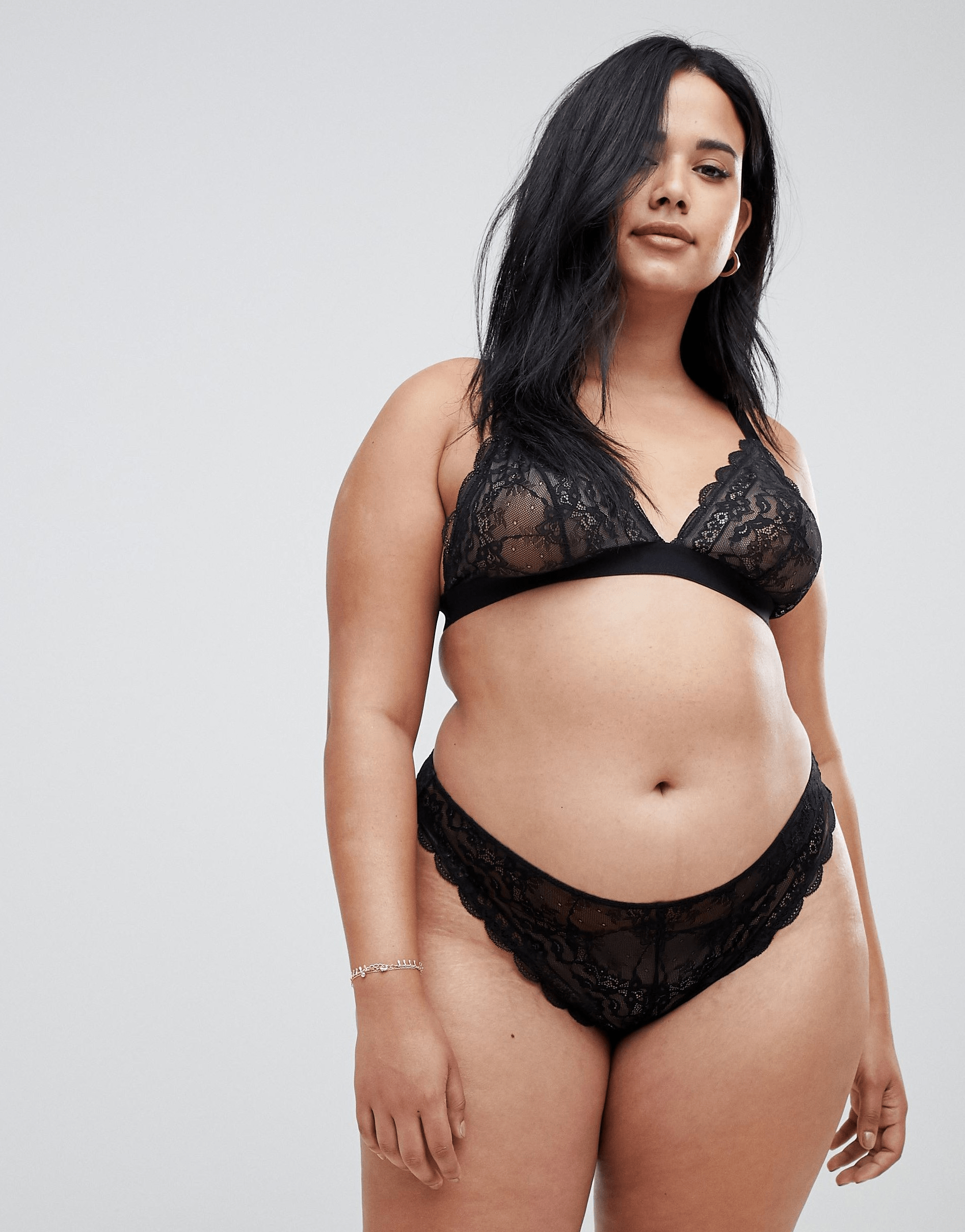 ASOS CURVE + Curve Roxy Lace Triangle Bra