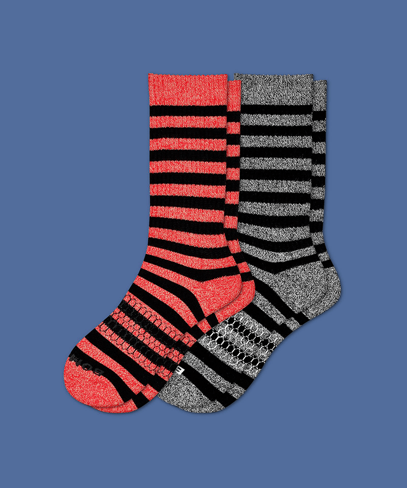 Bombas + MEN’S RUGBY STRIPE CALF SOCKS 2PACK