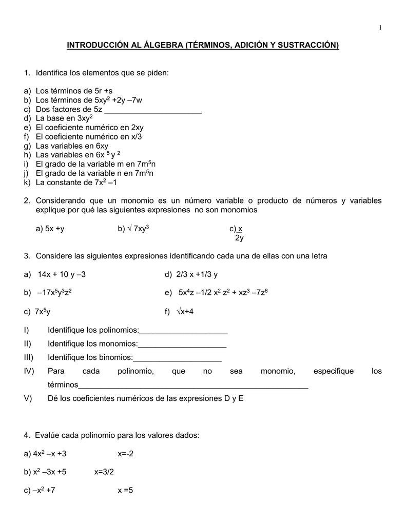 Multiplicación de términos algebraicos