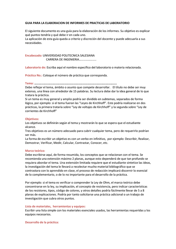 Plantilla informes laboratorios