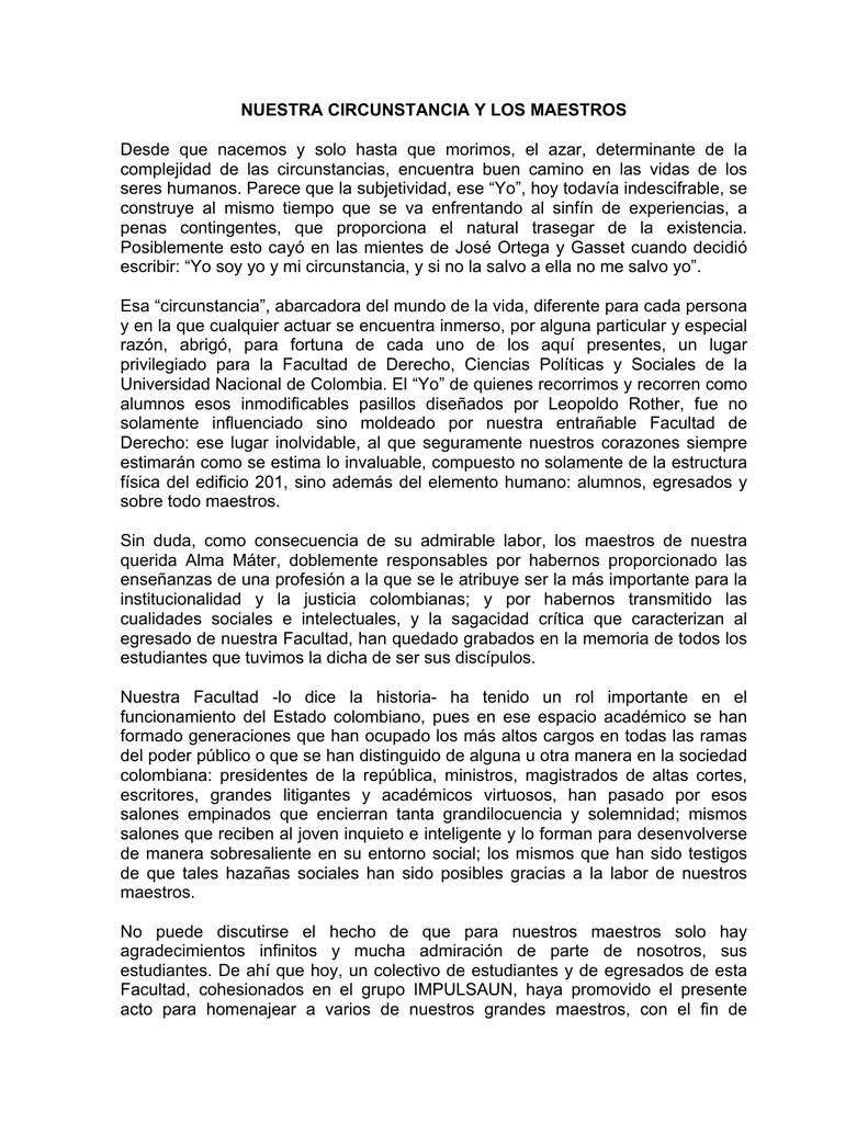 Palabras Homenaje Profesores de Derecho