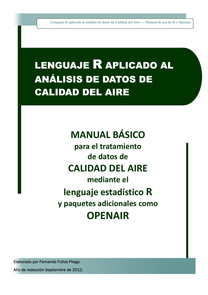 Manual de R openair project