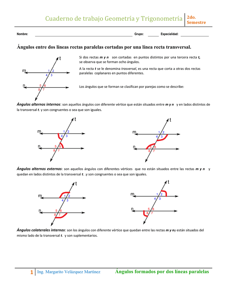 Taller..+Paralelas+y+una+transversal teoria y taller