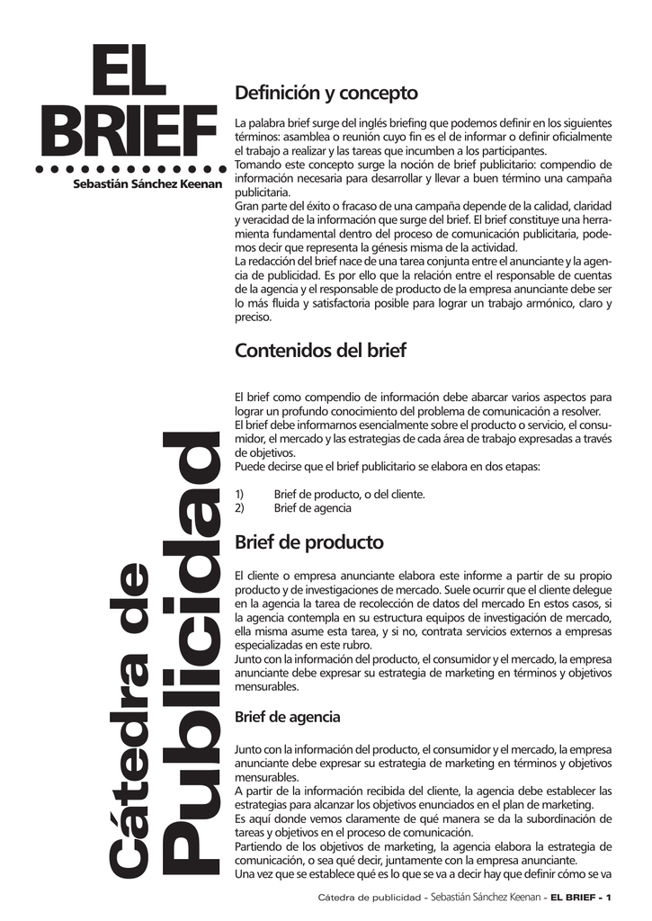 el brief Publicidad
