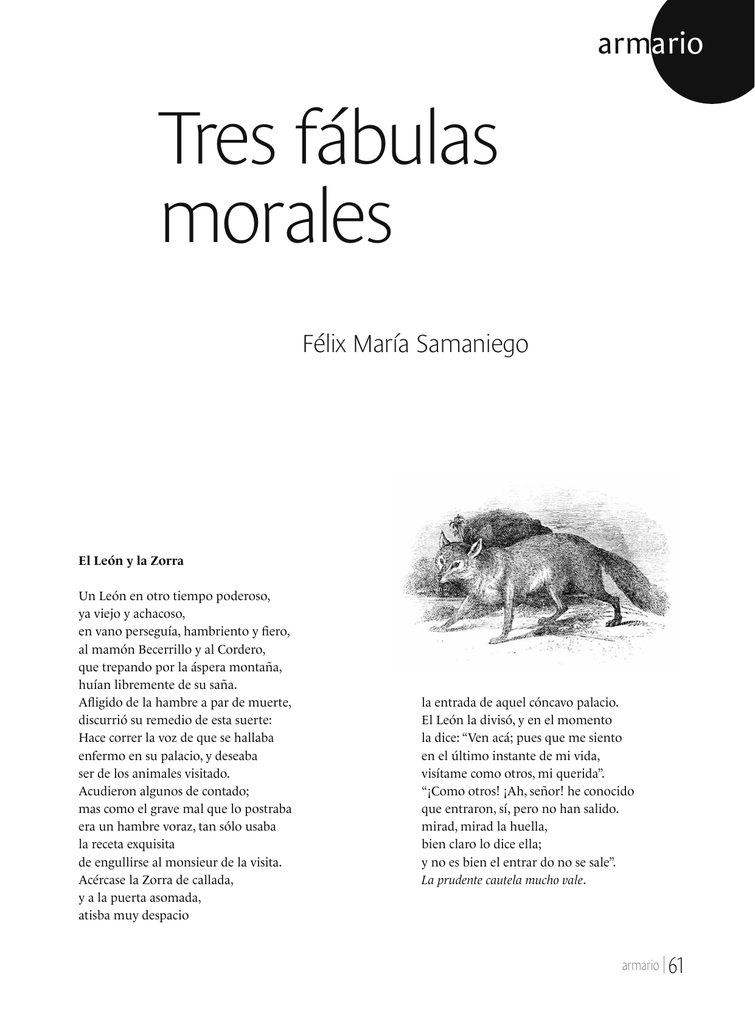 Tres fÃ¡bulas morales
